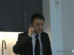 cuckold stares as ambre aphrodite rides two monster bbcs 😈🍆💦