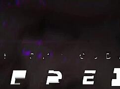 Sophia Sterling starts with huge dildo then swaps for lethal hardcore monster cock ride