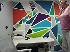 Skinny redhead British milf Sophie Fox roleplays shoplifter slut begging for cum on tits