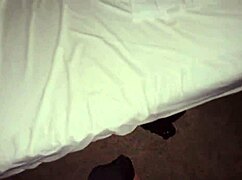 sneaky slippery oiled big tits get messy titty fuck from huge monster cock close up on bed