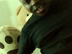 imagine joining this ebony's private jeans toy jerk session?