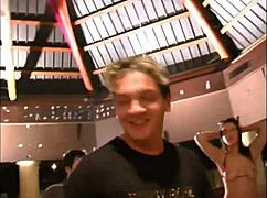 laura perego teases long hair on red sofa cum dripping tits