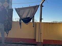 hot wife eats neighbor's pussy in laundry room till orgasm