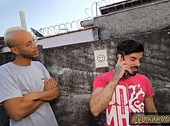 wanna see this skinny babe take three huge cocks dp anal gangbang style?