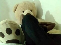 imagine joining this ebony's private jeans toy jerk session?