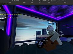 giving a submissive roblox slut backshots in panties until she squirts and finishes hard