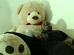 imagine joining this ebony's private jeans toy jerk session?