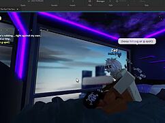 giving a submissive roblox slut backshots in panties until she squirts and finishes hard