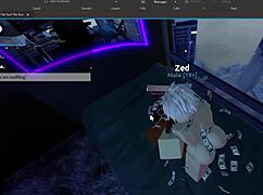giving a submissive roblox slut backshots in panties until she squirts and finishes hard