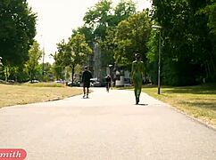 Jeny Smith Flashes Bubble Butt And Body Paint Naked Publicly