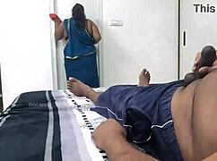 maid swasika freaks out flashing my throbbing cock surprise