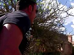 redhead slut rides soldier cowgirl style on mountain with deepthroat heels 😈🔥