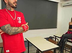 petite horny student blows me then rides juicy pussy for class pass