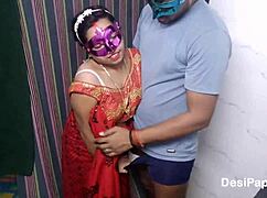 Real Indian Bride Bent Over Doggystyle by Husband on Wedding Night