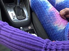 horny stepmom gropes stepsons throbbing monster cock in car taboo