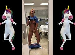 Big Boob Soldier Fingers Wet Pussy In Quarters