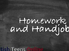 i couldn't resist giving handjobs during homework with my college crush