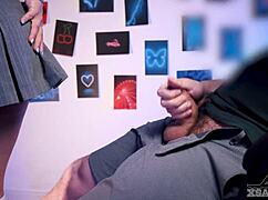 Stepdaughter teases my dick with tits lips