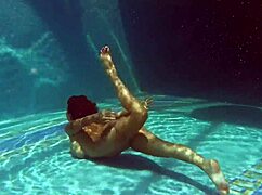 hey canadian milf heidi's got those juicy big tits and ass splashing in the pool