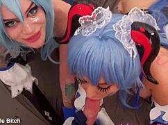 Big Tits Genshin Girls Take Monster Cock In Wild Threesome Assfucking!