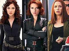 dare you to stroke for black widow scarlett's tempting curves