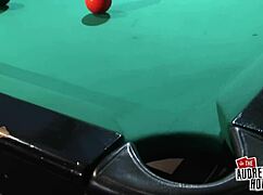 audrey slips into latex bikini grinds dildo to squirting bliss