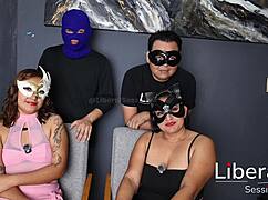 young couple nervously swaps partners for first amateur swinger fuck session