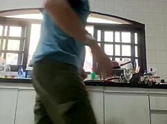 Panties Flashing While Washing Dishes At Father In Laws House