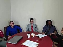 Slutty Office Trailer Takes BBC Double Penetration And Cumshots