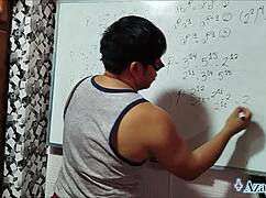 Asian Nerd Student Fucks Teacher in Bedroom Algebra Lesson