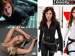 dare you to stroke for black widow scarlett's tempting curves
