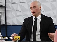 kendra sunderland and kayley gunner fight over zac's cock sucking tits to win bonus