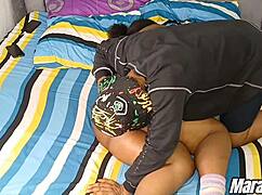 watch this horny ebony hotwife's fat ass bounce on bbc doggystyle closeup