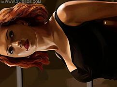 dare you to stroke for black widow scarlett's tempting curves