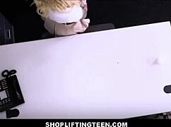 you won't fire me if i let you fuck my tiny tits and tight pussy right guard? shoplifter stevie moon begs mike mancini