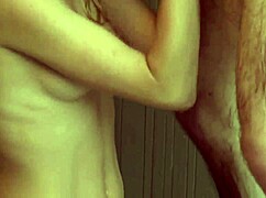 i handeld his monster cock in shower blew my young blonde face