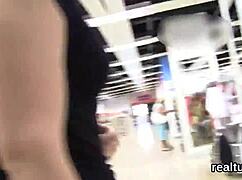 czech teen stripped teased then pov anal fucked hard in hypermarket