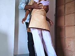 college desi student chudai with teacher on campus chad 😍🔥 cowgirl doggy