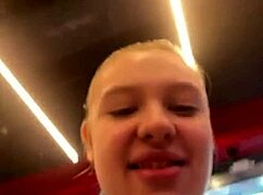 public creampie leads to squirting pussy fingering thrills