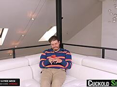 Cuckold Boy Watches GF Ride Big Cock Game Over