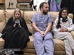 Jasmine roses thigh blasted with hot cum after deepthroat choke doggystyle domination