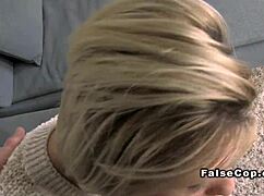 Hot Blonde Blows and Fucks Cop Dick in Police Office Reality