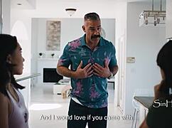 Petite Chinese Twins Lulu Chu Kimmy Kimm Tempt Charles Dera Family Taboo