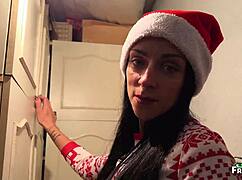 Step Mom Pantry Creampie Hunt Big Cock Doggystyle Christmas Fuck!