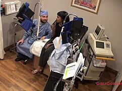 Tampa University Entrance Physical Eliza Shields Spreads Shaved Pussy In Latex Gloves