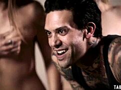 Hey petite teen tied up while monster cock dad pounds her small tits roughly