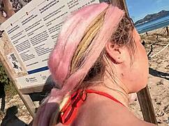risky beach anal with saggy tits german maria gail deepthroat cumshot stranger... oops!