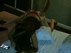 Sexy Clothed French Blonde Milf Bent Over Doggystyle in Silky Thong Panties