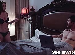 silvia saige's shaved pussy takes tommy gunn's pounding