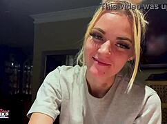 petite blonde's sloppy deepthroat floods me with ecstasy before wet pussy bliss